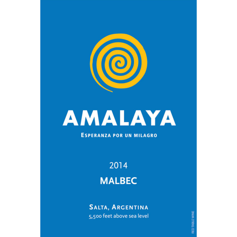 Amalaya Malbec 2014 Front Label