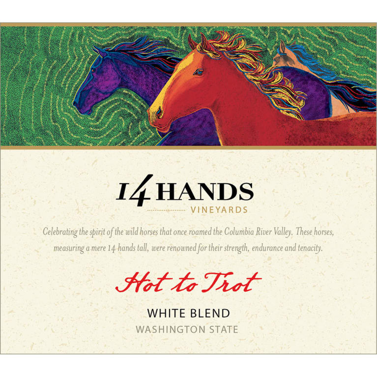 14 Hands Hot to Trot White Blend 2013 Front Label