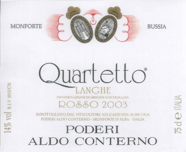 Aldo Conterno Langhe Quartetto Rosso 2003