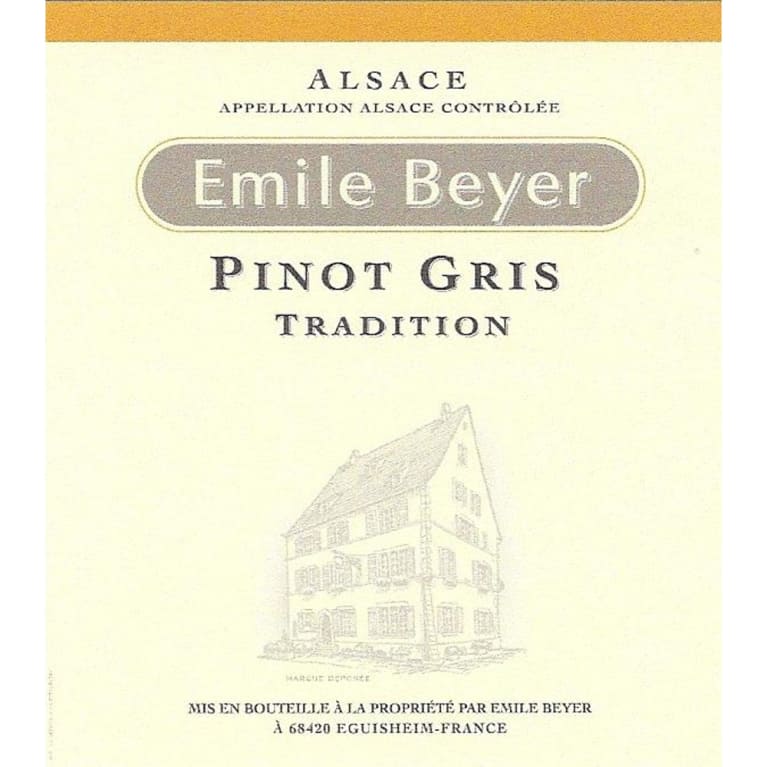 Flat front label of wine