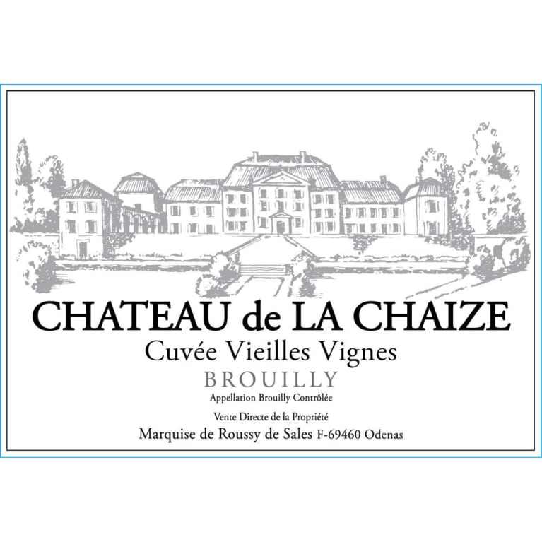 Chateau de la Chaize Vieilles Vignes 2012 Front Label