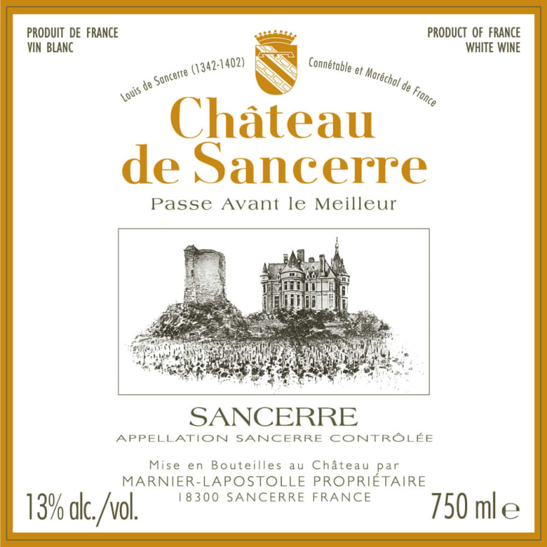 Chateau de Sancerre Blanc 2014 Front Label