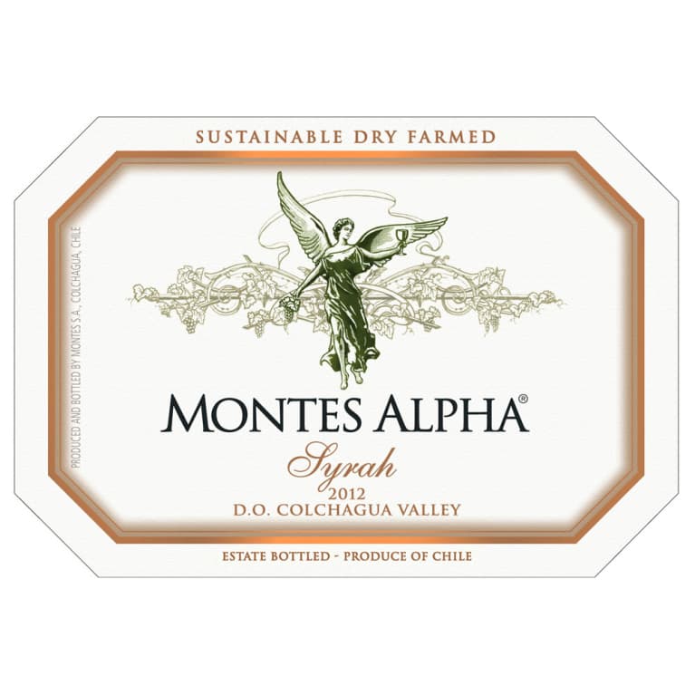 Montes Alpha Series Syrah 2012 Front Label