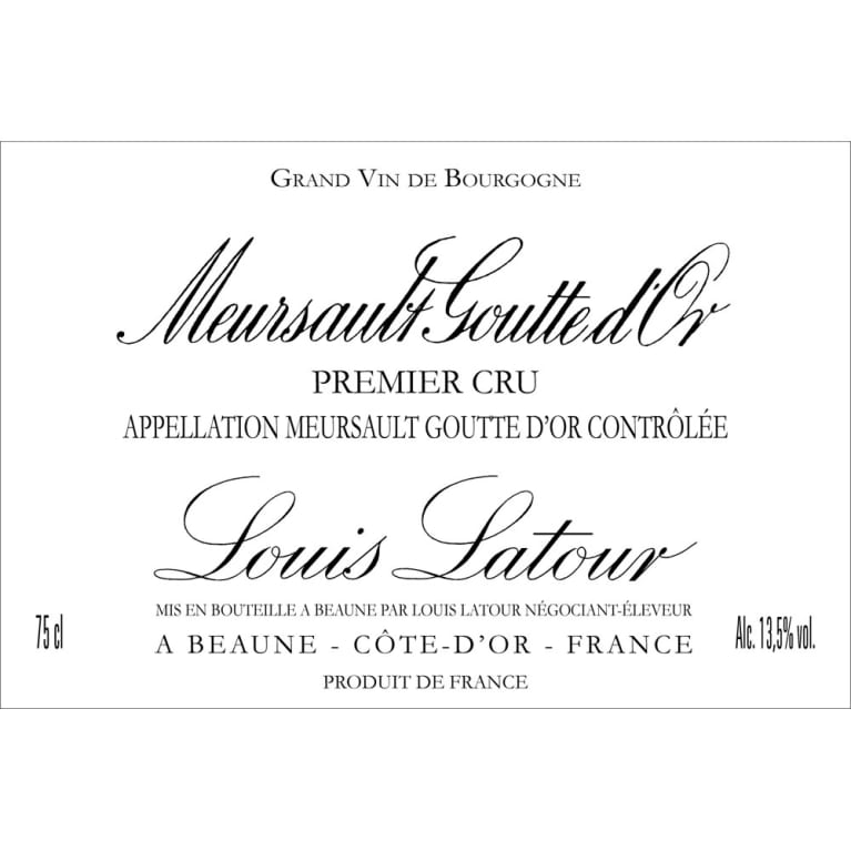 Louis Latour Meursault Goutte d'Or 2008 Front Label