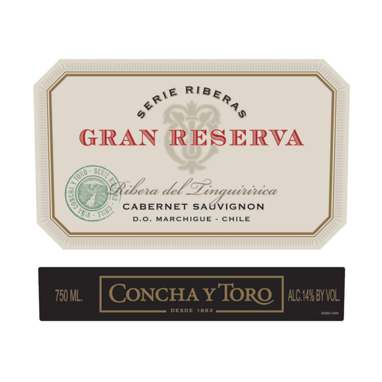 Concha y Toro Gran Reserva Serie Riberas Cabernet Sauvignon 2014 Front Label