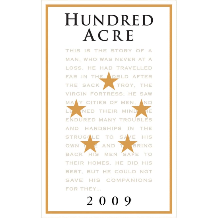 Hundred Acre Precious Cabernet Sauvignon 2009 Front Label