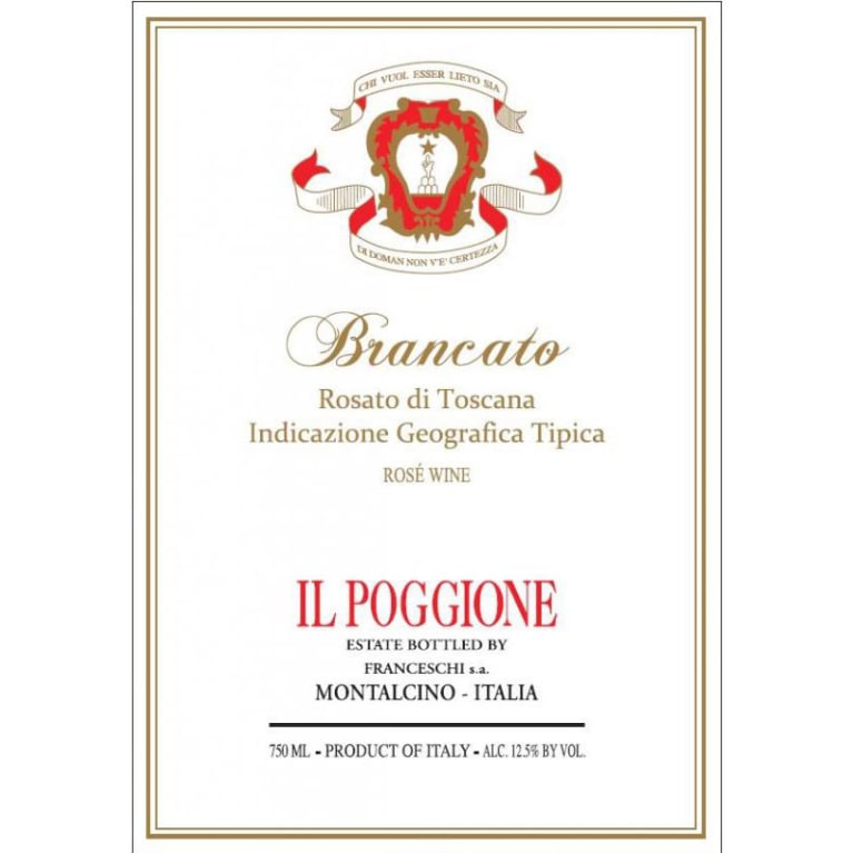 Il Poggione Brancato Rosato 2015 Front Label