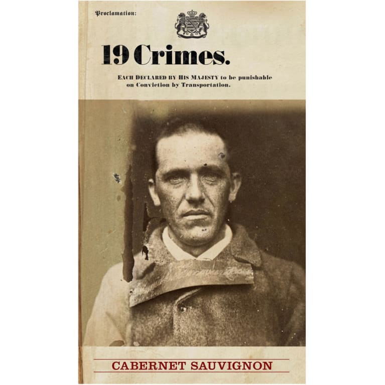 19 Crimes Cabernet Sauvignon 2015 Front Label