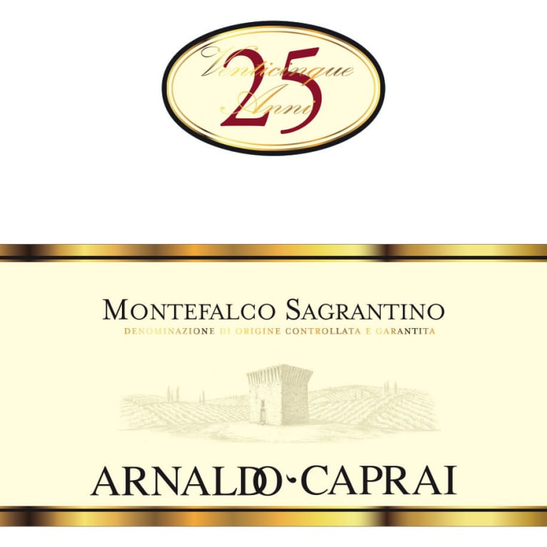 Arnaldo Caprai 25 Anni Montefalco Sagrantino 2011 Front Label