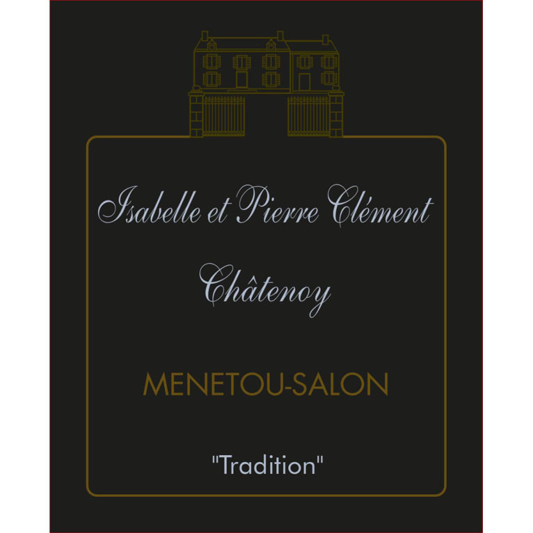Flat front label of wine