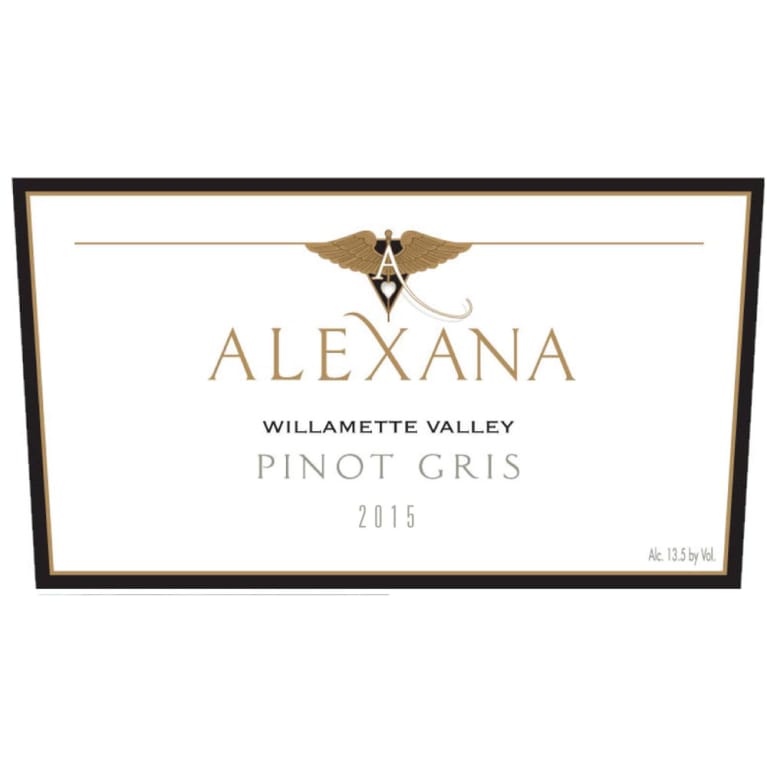 Alexana Willamette Valley Pinot Gris 2015 Front Label
