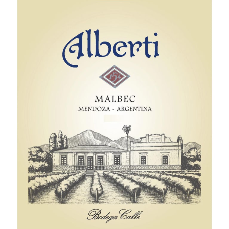 Flat front label of wine
