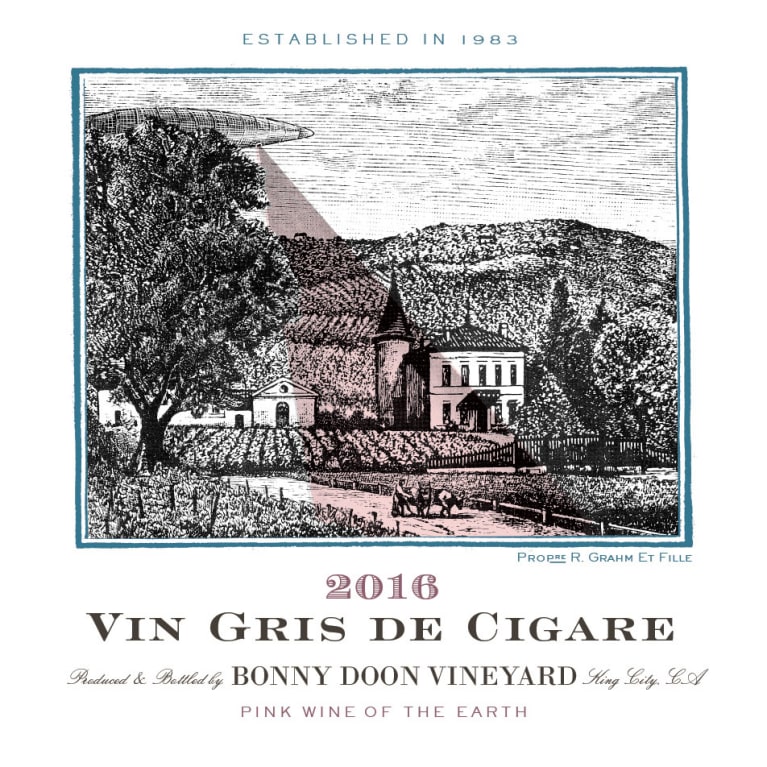 Bonny Doon Vin Gris de Cigare 2016 Front Label
