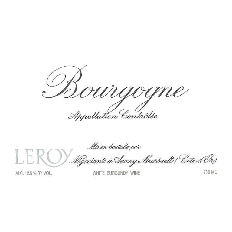 Maison Leroy Bourgogne Blanc 2015 | Wine.com