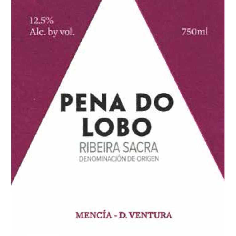Flat front label of wine