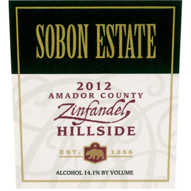 Sobon Estate Hillside Zinfandel 2012