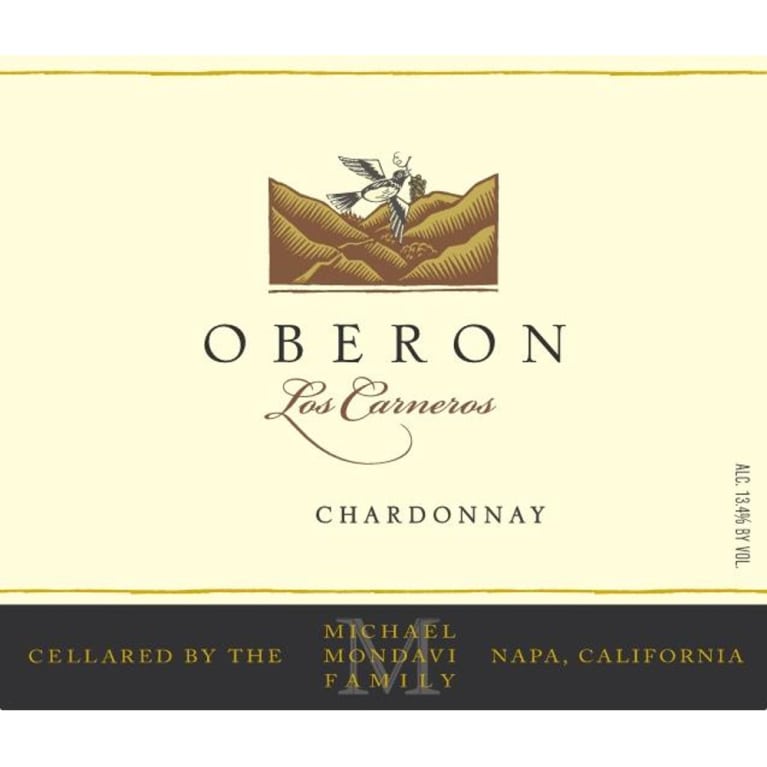Flat front label of wine