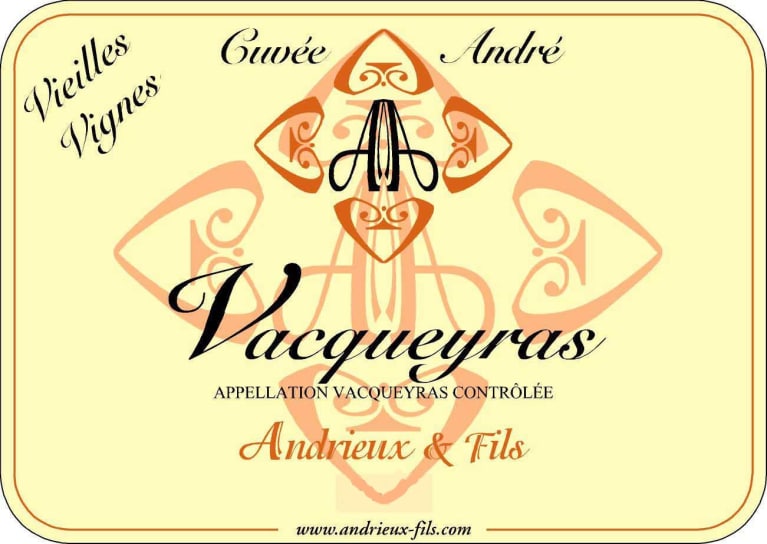 Andrieux & Fils Vacqueyras Cuvee Andre Vieilles Vignes 2011 Front Label