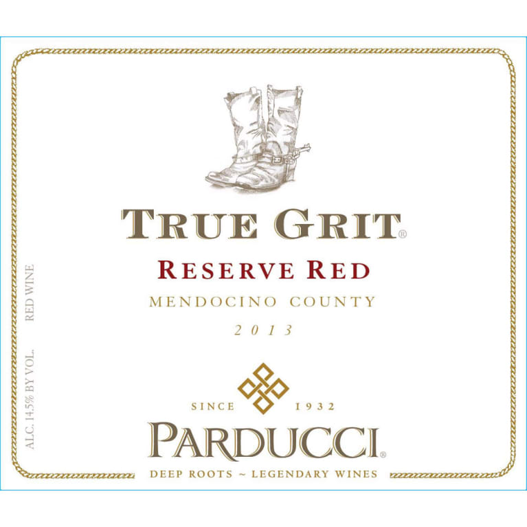 Parducci True Grit Reserve Red Blend 2013 Front Label