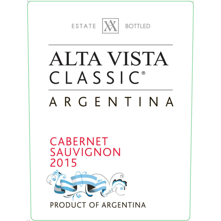 Alta Vista Classic Cabernet Sauvignon 2015 Front Label