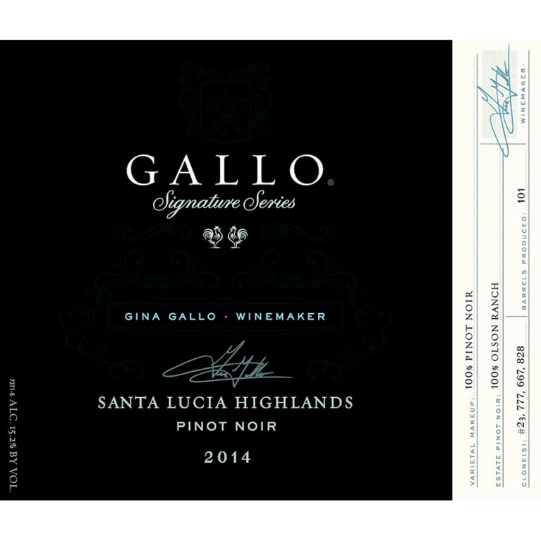 Gallo Signature Series Santa Lucia Highlands Pinot Noir 2014