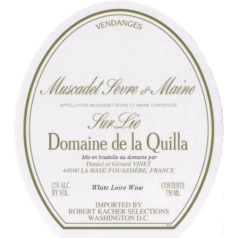Flat front label of wine