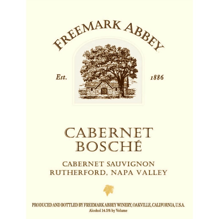 Flat front label of wine