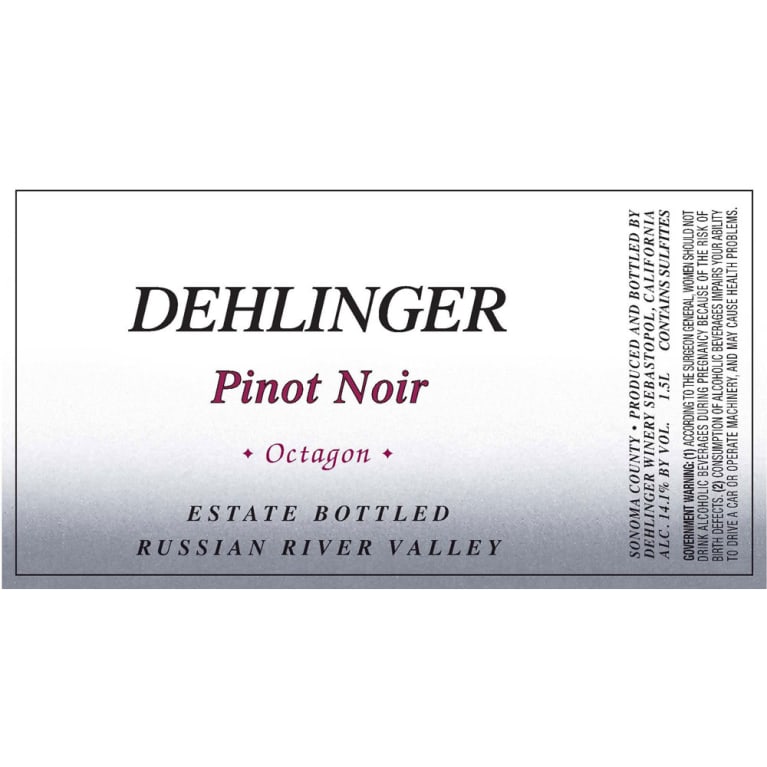 Dehlinger Octagon Pinot Noir 1998 Front Label