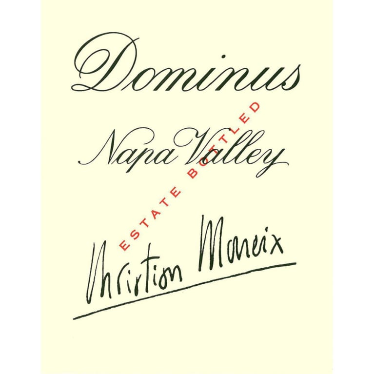 Flat front label of wine