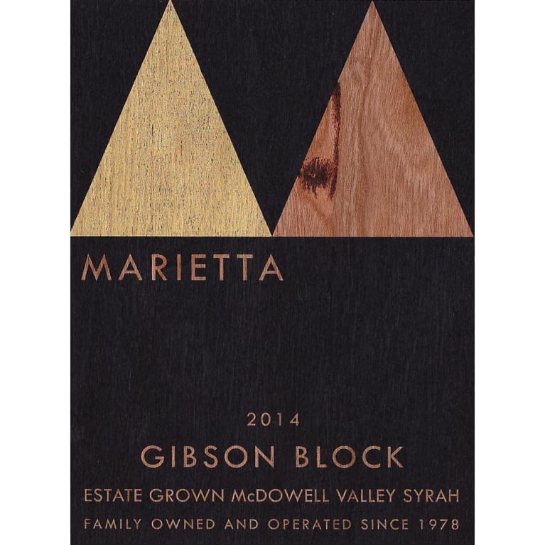 Marietta Cellars Gibson Block Syrah 2014