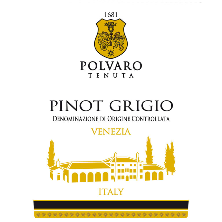 Flat front label of wine