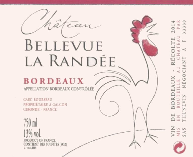 Chateau Bellevue la Randee Bordeaux 2015