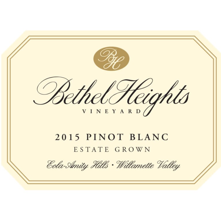 Flat front label of wine
