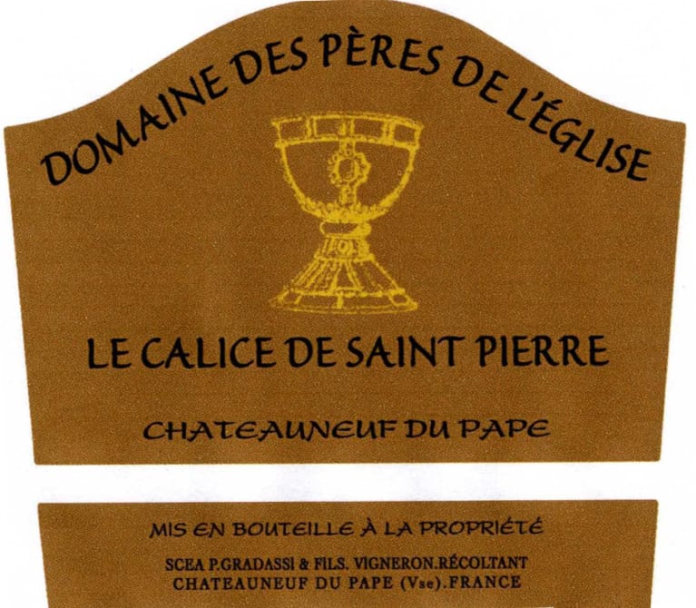 Flat front label of wine