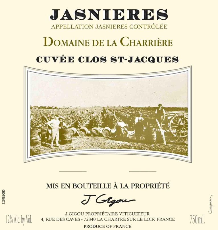 Domaine Gigou Jasnieres Cuvee Clos Saint-Jacques 2006 Front Label