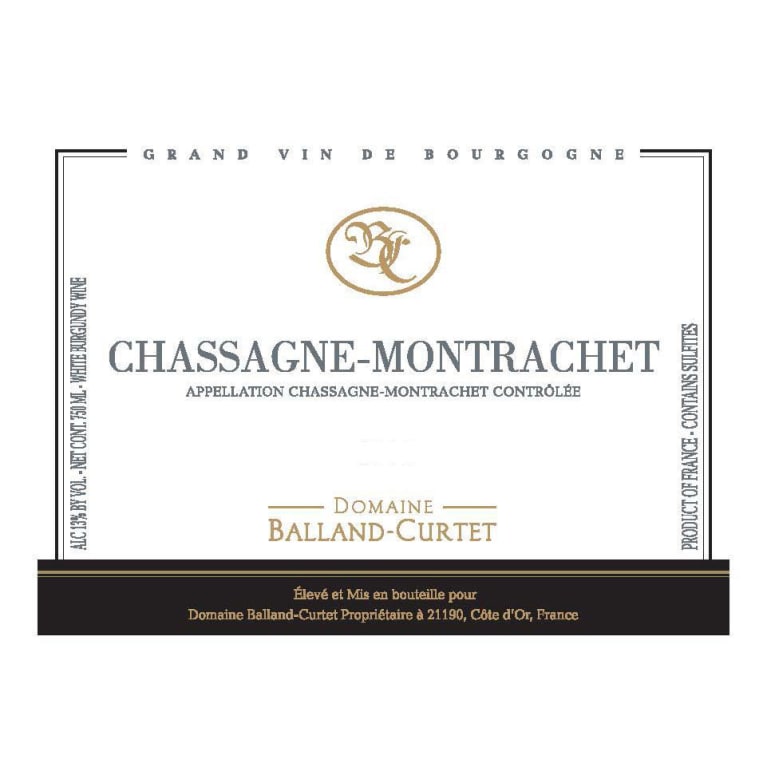 Domaine Balland-Curtet Chassagne-Montrachet 2015 Front Label