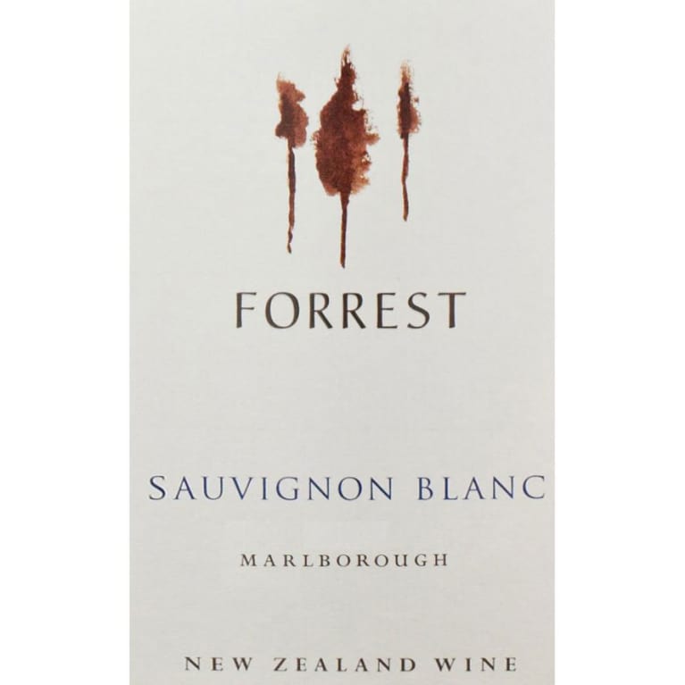 Flat front label of wine