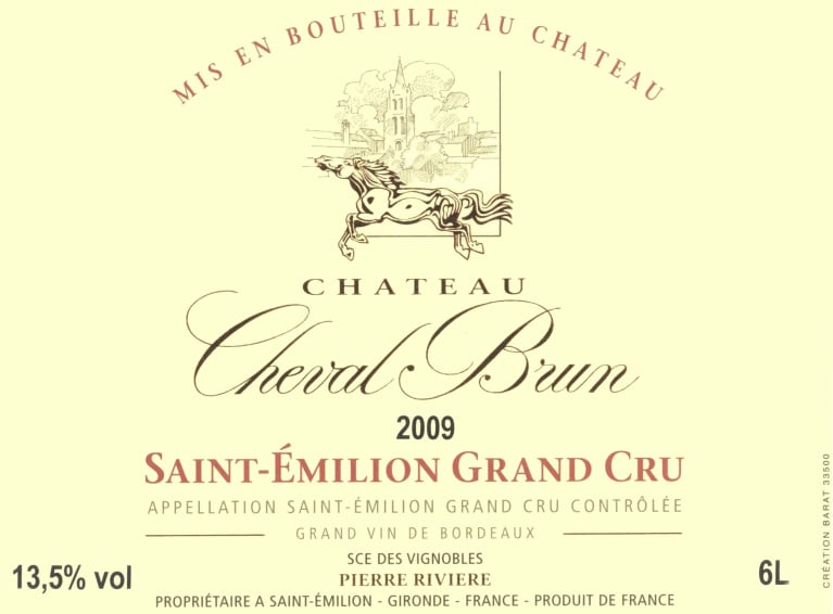 Maison Riviere Chateau Cheval Brun 2009