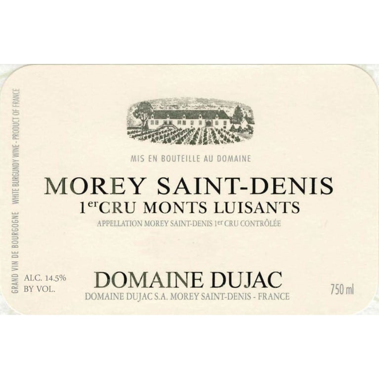 Flat front label of wine