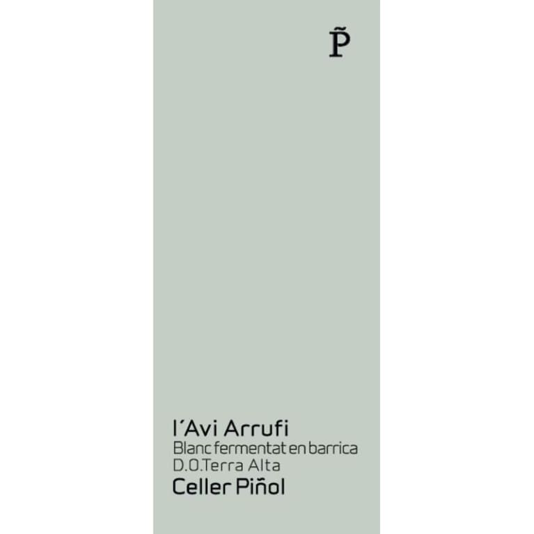 Flat front label of wine
