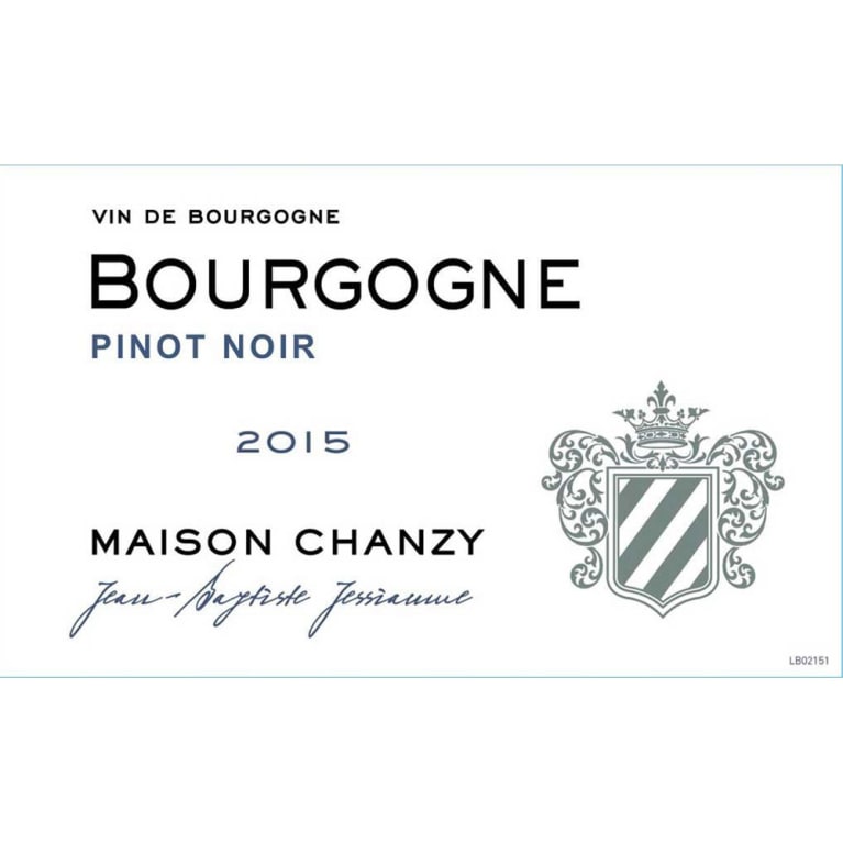 Flat front label of wine