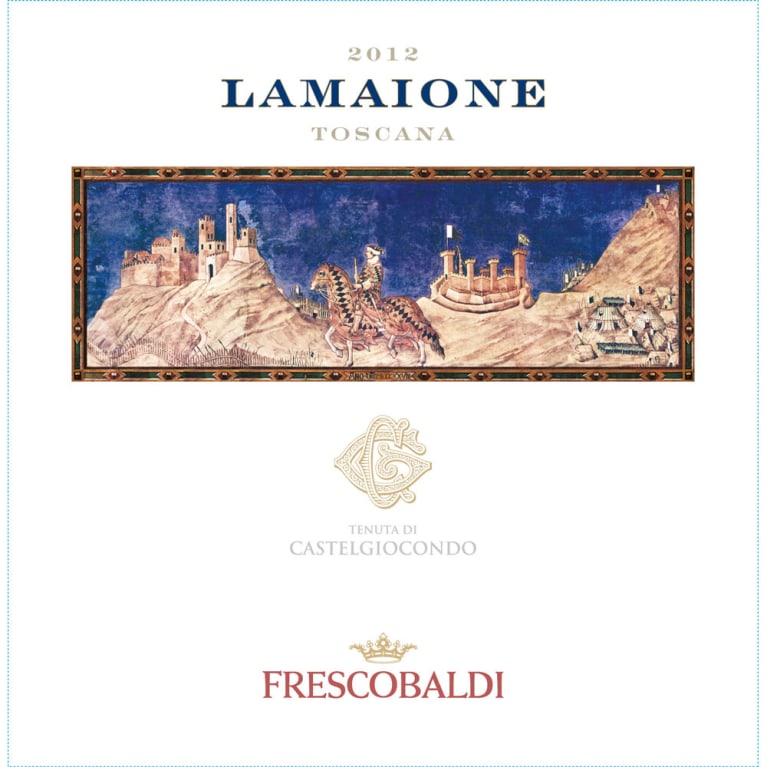 Flat front label of wine