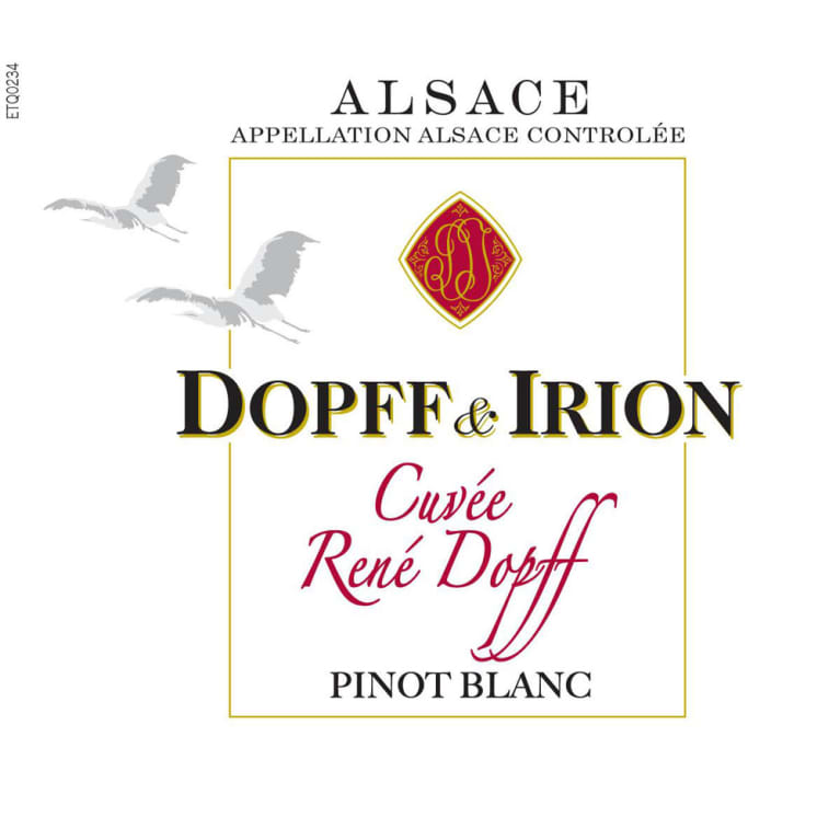 Flat front label of wine