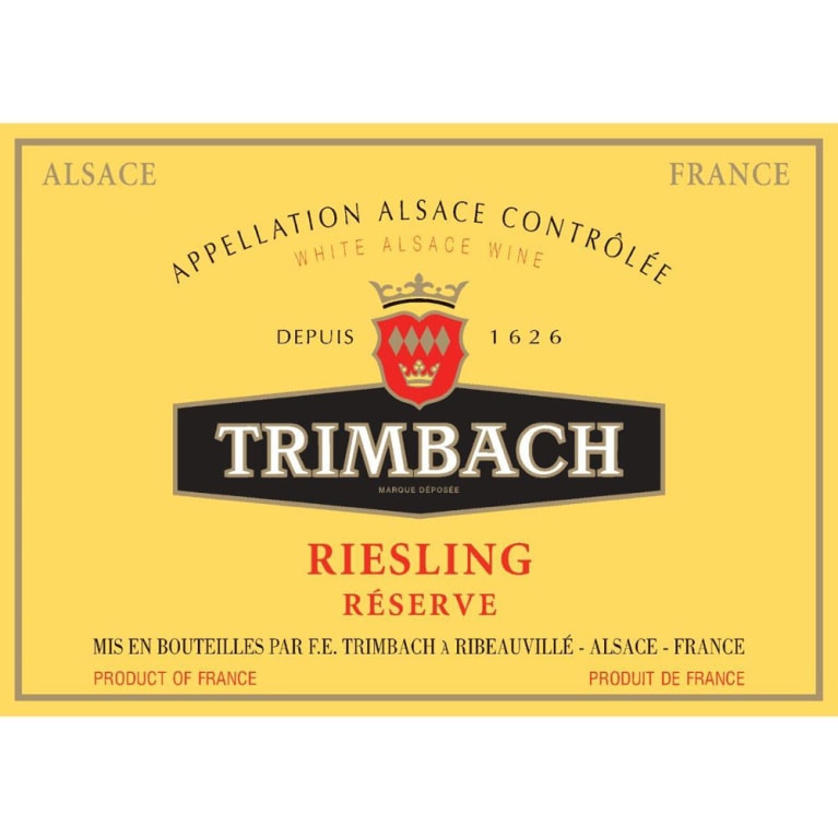 Trimbach Reserve Riesling 2015 Front Label
