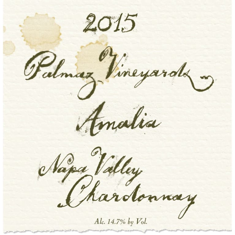 Flat front label of wine