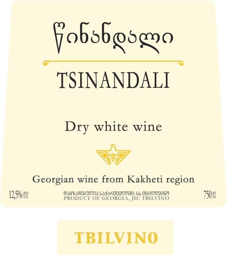 Tbilvino Tsinandali 2011 Front Label