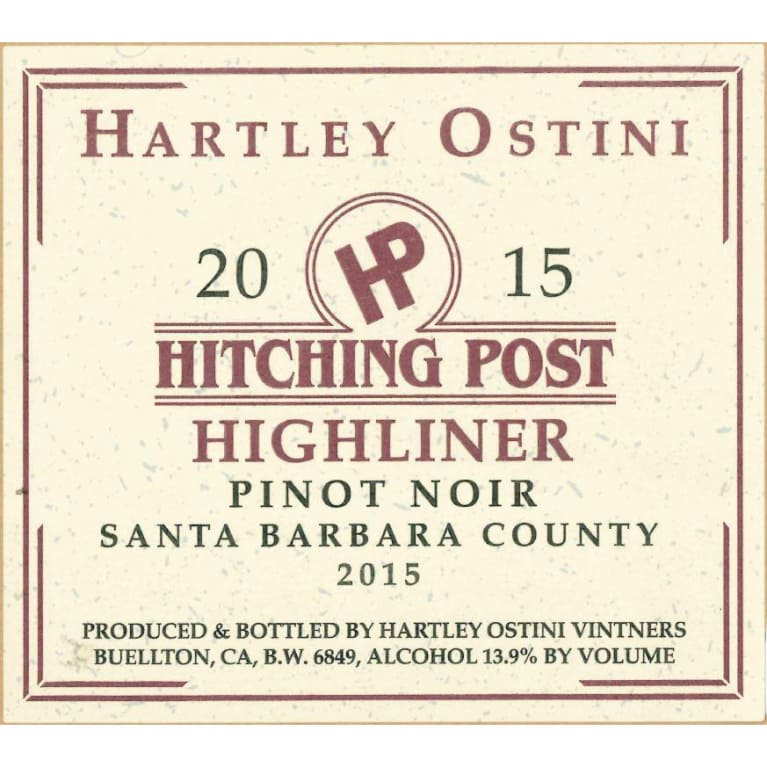 Hitching Post Highliner Pinot Noir 2015