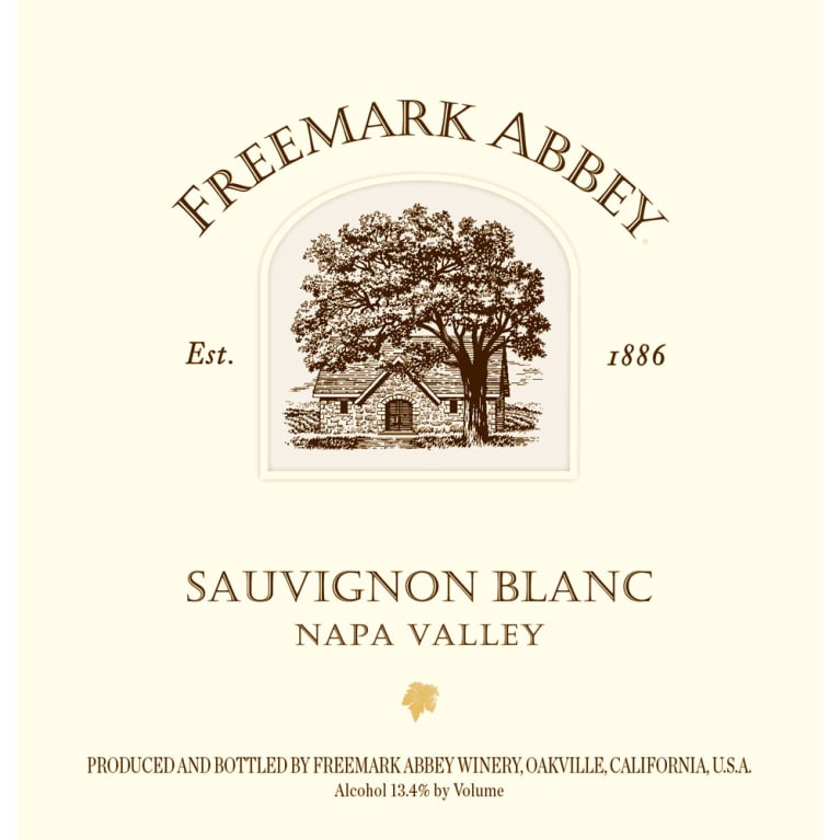 Flat front label of wine