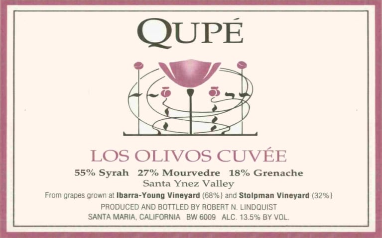Qupe Los Olivos Cuvee Syrah Mourvedre Grenache 2005 Front Label