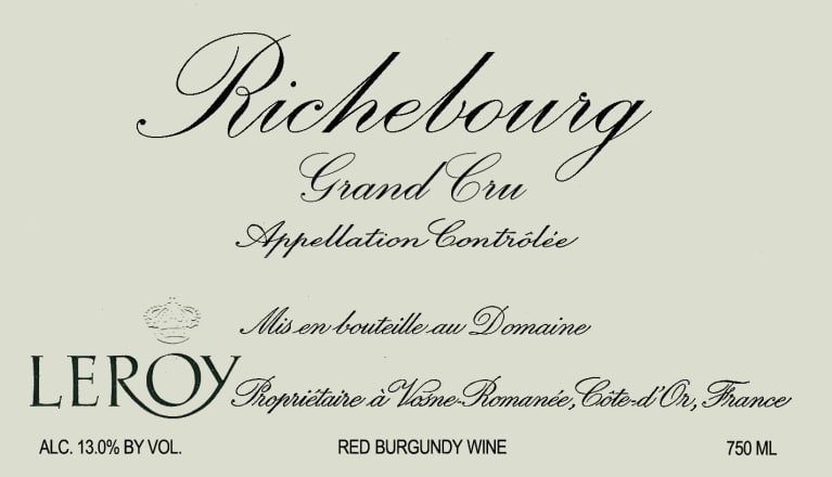 Domaine Leroy Richebourg Grand Cru 2001 | Wine.com